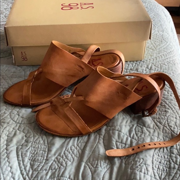 A.S. 98 Shoes - A.S. 98 Lorne Sandal Brown 10 shoe heel